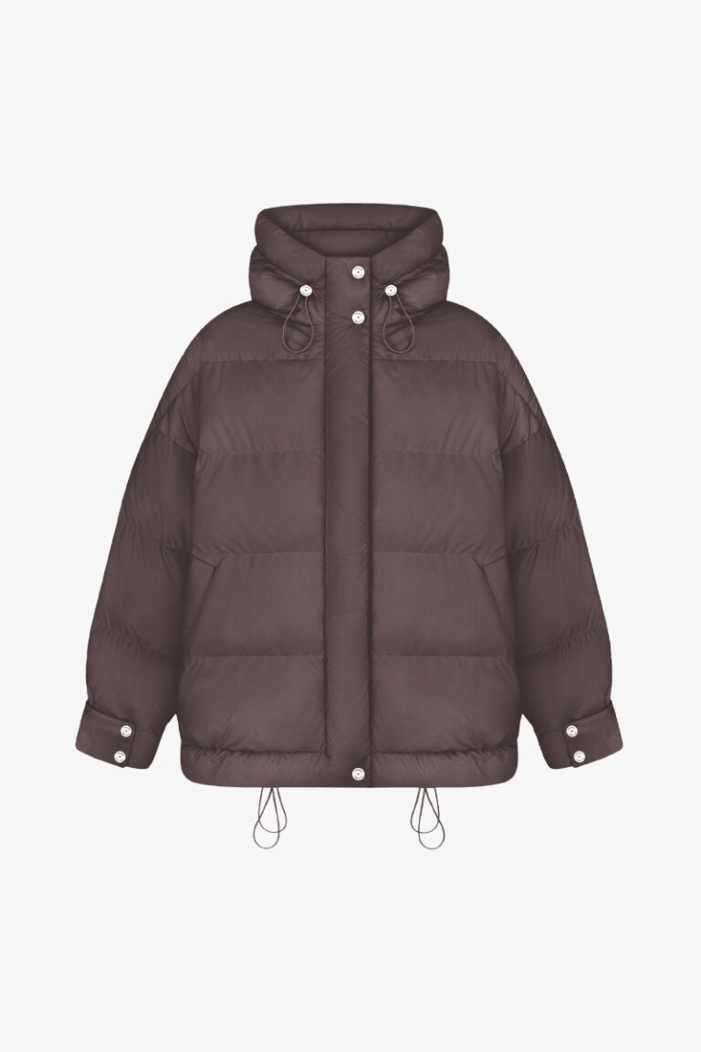 Подовжений пуховик "Icon" - XS, Темний шоколад