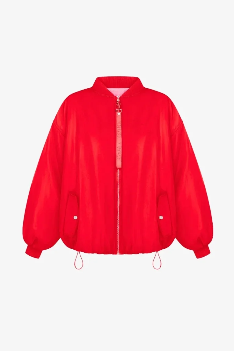Двосторонній бомбер - Червоно-рожевий, M